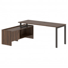 Стол с тумбой EUCT 19614 Дуб Денвер тёмный/Мокко 1960х1400х750 EDIS