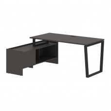 Стол с тумбой EVCT 17814 Мокко/Черный 1760х1400х750 EDIS