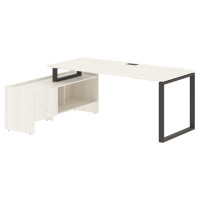 Стол с тумбой EQCT 19814 Ясень Траун/Мокко 1960х1400х750 EDIS