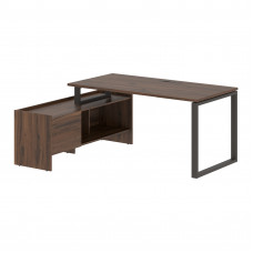 Стол с тумбой EQCT 17814 Дуб Денвер темный/Мокко 1760х1400х750 EDIS