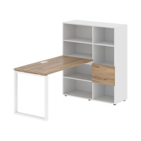 Стол-стеллаж EQRST 1113 Дуб Денвер светлый/Белый/Белый 1790х1120х1355 EDIS