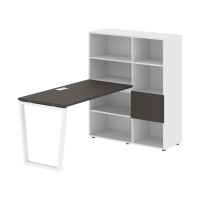 Стол-стеллаж EVRST 1113 Мокко/Белый/Белый 1790х1120х1355 EDIS