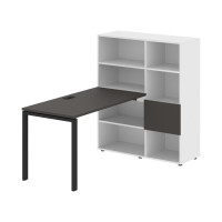 Стол-стеллаж EURST 1113 Мокко/Черный/Белый 1790х1120х1355 EDIS