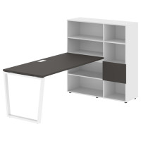 Стол-стеллаж EVRST 1217 Мокко/Белый/Белый 2190х1250х1355 EDIS