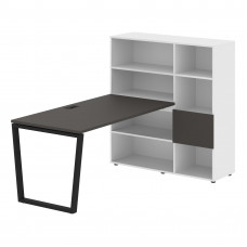 Стол-стеллаж EVRST 1215 Мокко/Черный/Белый 1990х1250х1355 EDIS