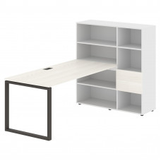 Стол-стеллаж EQRST 1217 Ясень Траун/Мокко/Белый 2190х1250х1355 EDIS