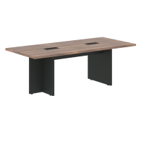 Стол для заседаний VRCT 2210 Американский орех/Яшма черный 2200х1000х750 VELION VENEER
