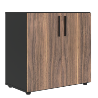 Шкаф низкий широкий VRLCS 80.1 Американский орех/Яшма черный 800х430х781 VELION VENEER