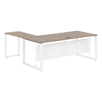 Стол руководителя ECT 2019M Кария Пальмира/Белый 2000х1900х750 ENIO