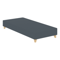 Кровать Бокс спринг со светлыми опорами BSL 920 серый 2000х900х200 MUAR