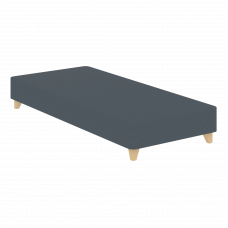 Кровать Бокс спринг со светлыми опорами BSL 920 серый 2000х900х200 MUAR