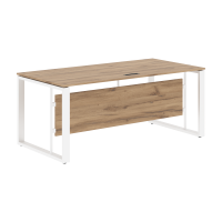 Стол руководителя EST 189 Дуб Денвер светлый/Белый 1800х900х750 ENIO
