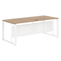 Стол руководителя EST 209M Дуб Денвер светлый/Белый 2000х900х750 ENIO