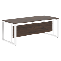 Стол руководителя EST 209 Дуб Денвер темный/Белый 2000х900х750 ENIO