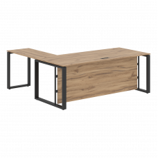 Стол руководителя ECT 2019H Дуб Денвер светлый/Антрацит 2000х1900х750 ENIO