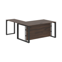 Стол руководителя ECT 1619H Дуб Денвер темный/Антрацит 1600х1900х750 ENIO