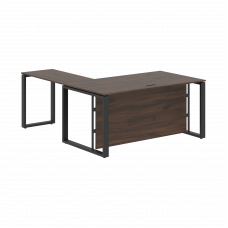 Стол руководителя ECT 1619H Дуб Денвер темный/Антрацит 1600х1900х750 ENIO