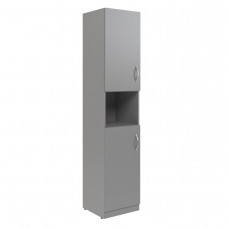 Шкаф колонка с 2-мя глухими малыми дверьми SR-5U.4(L) Серый 386х375х1815 SIMPLE