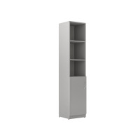 Шкаф колонка с глухой малой дверью SR-5U.5(L) Серый 386х375х1815 СИМПЛ (SIMPLE)