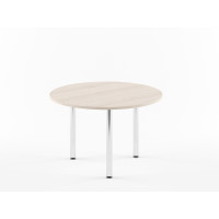 Конференц - стол круглый XRT 120 Бук Тиара/Алюминий 1200хх750 XTEN