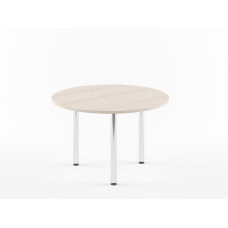 Конференц - стол круглый XRT 120 Бук Тиара/Алюминий 1200хх750 XTEN