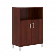 Шкаф средний с замком в глухих малых дверях B 420.3(RZ) Бургунди 900х450х1286 BORN