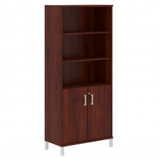 Шкаф высокий с замком в глухих малых дверях B 430.3(RZ) Бургунди 900х450х2054 BORN