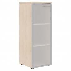 Шкаф колонка со стеклянной дверью в алюминиевой раме (L) и топом XMC 42.7(L) Бук Тиара 432х432х1190