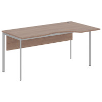 Стол эргономичный СА-1SD(R) Ясень Шимо/Алюминий 1600х900х755. IMAGO-S