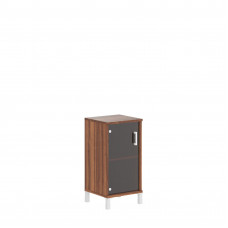 Шкаф-колонка низкая со стеклянной дверью B 411.5 Орех Даллас 475х450х920 BORN