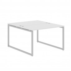 Стол 2-х местный XQWST 1214 Белый/Алюминий 1200х1406х750