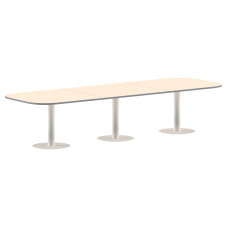 Конференц стол ПРГ-7 Клен/Белый 3600х1200х750