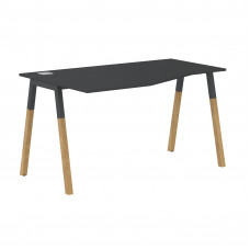 Стол FCT 1367(L) Черный графит/Антрацит-Бук 1380х900(670)х733 FORTA