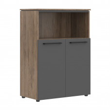 Шкаф с глухими малыми дверьми MMC 85.3 Антрацит/Кария Пальмира 854х423х1188 MORRIS TREND