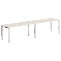 Стол 2-х местный XGWST 3270.1 Сосна Эдмонт/Нержавейка полированная 1600х700х750 XTEN GLOSS