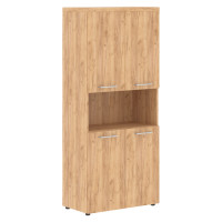 Шкаф с 2-мя комплектами глухих малых дверей и топом THC 85.4 Дуб Бофорд Z 856х450х1968 TORR-Z