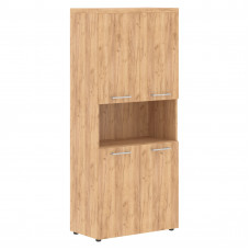 Шкаф с 2-мя комплектами глухих малых дверей и топом THC 85.4 Дуб Бофорд Z 856х450х1968 TORR-Z