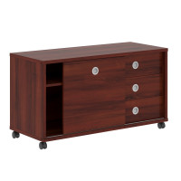 Тумба мобильная с дверью купе B 202.1A Бургунди 1200х500х660 BORN