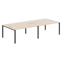Стол 4-х местный XS6WST 3214 Бук Тиара/Антрацит 3200х1406х750 XTEN-S60