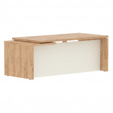 Стол руководителя TLCT 209(R) Дуб Бофорд Z/Латте 2000х900х750 TORR LUX