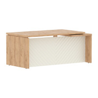 Стол руководителя TLCT 189(L) Дуб Бофорд Z/Латте 1800х900х750 TORR LUX