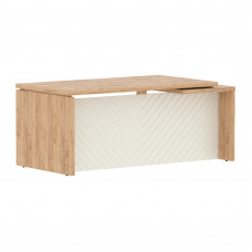 Стол руководителя TLCT 189(L) Дуб Бофорд Z/Латте 1800х900х750 TORR LUX