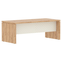 Стол руководителя TLST 209 Дуб Бофорд Z/Латте 2000х900х750 TORR Люкс (TORR LUX)