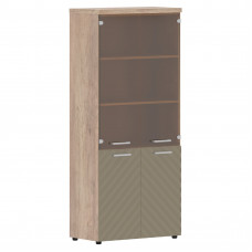 Шкаф комбинированный с топом TLHC 85.2 Капучино/Дуб Каньон Z 856х450х1968 TORR LUX