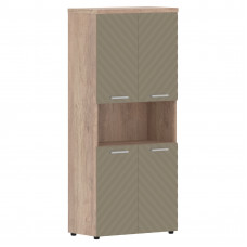 Шкаф с комплектами малых дверей и топом TLHC 85.4 Капучино/Дуб Каньон Z 856х450х1968 TORR LUX