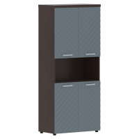 Шкаф с комплектами малых дверей и топом TLHC 85.4 Серо-голубой/Венге Магия Z 856х450х1968 TORR LUX