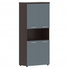Шкаф с комплектами малых дверей и топом TLHC 85.4 Серо-голубой/Венге Магия Z 856х450х1968 TORR LUX