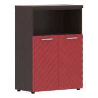 Шкаф с глухими малыми дверьми и топом TLMC 85.3 Красный/Венге Магия Z 856х450х1203 TORR LUX
