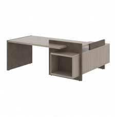 Стол СФ-531211 Дрифтвуд /Бетон чикаго темно-серый 2000х1798х840 WOOD&STONE