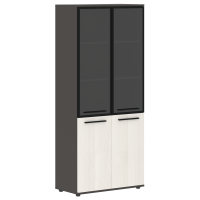 Шкаф высокий широкий EHCS 85.7 Ясень Траун/Черный/Мокко 852х430х1967 EDIS